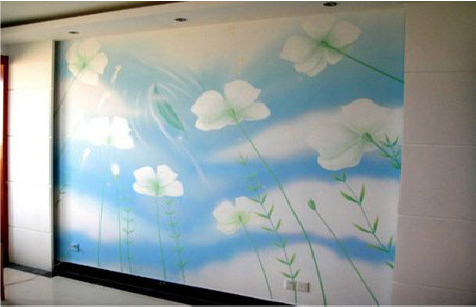 吴起画墙绘怎么画好白云的蓬松感？