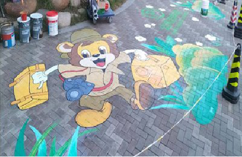 吴起夏季画地面彩绘会遇到的问题