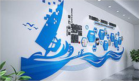 吴起海浪主题文化墙如何设计？