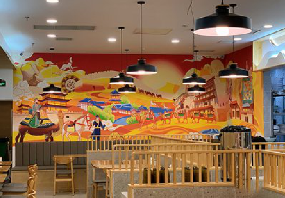 吴起商业空间彩绘介绍。