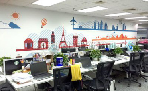 吴起教你设计办公室墙绘的方法。