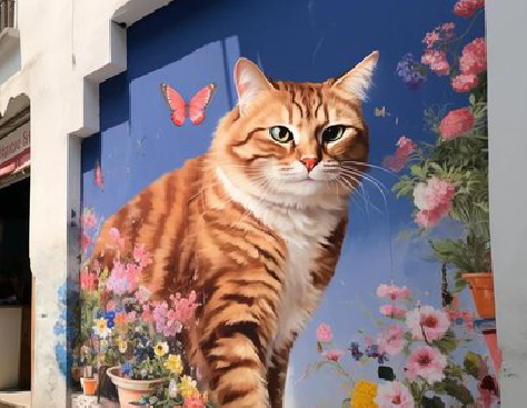 吴起自己绘制有个性的手绘墙